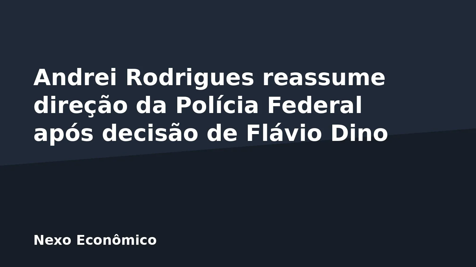 Andrei Rodrigues reassume direção da Polícia Federal após decisão de Flávio Dino