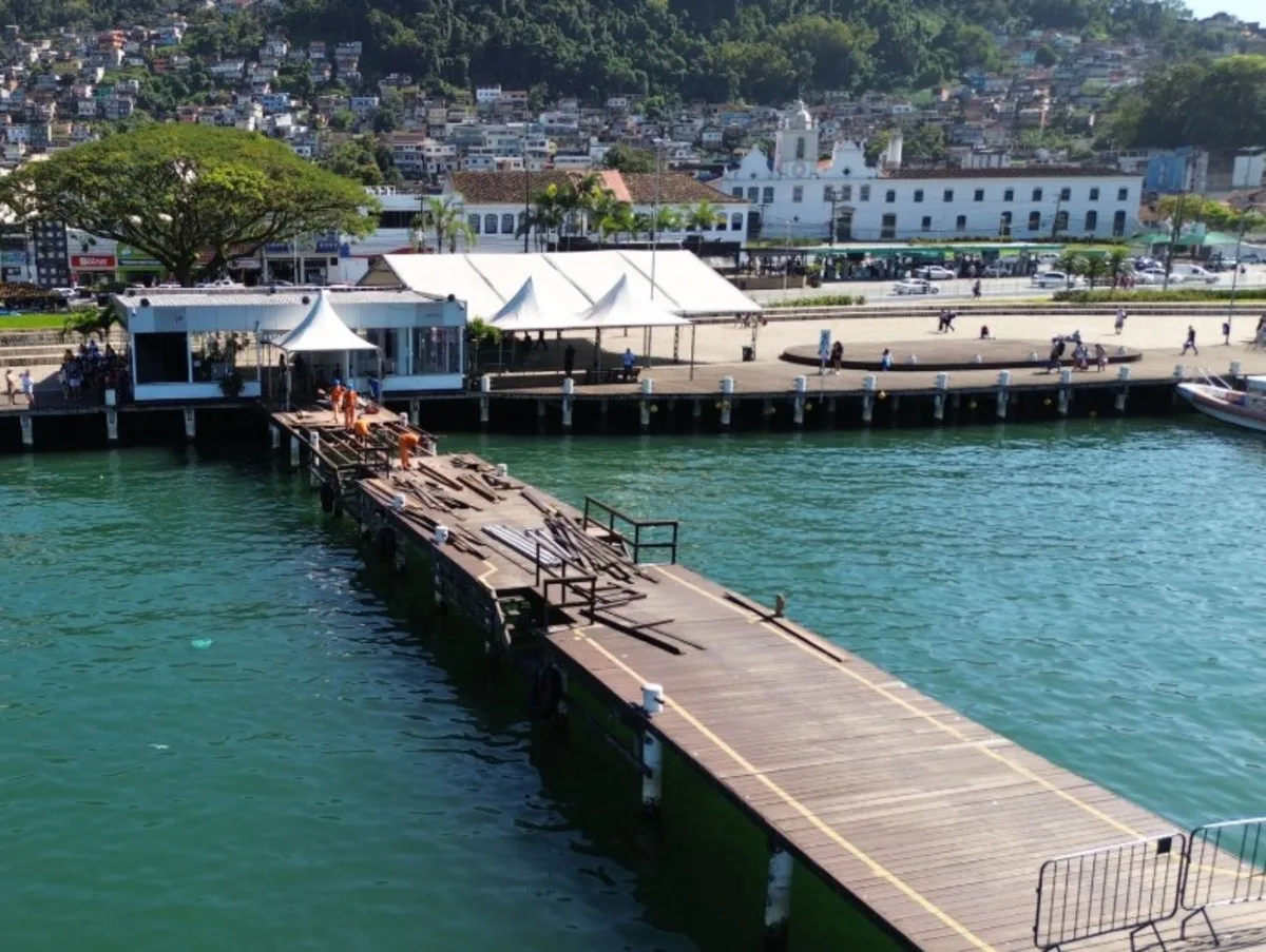 Cais de Santa Luzia é interditado para obras de manutenção em Angra
