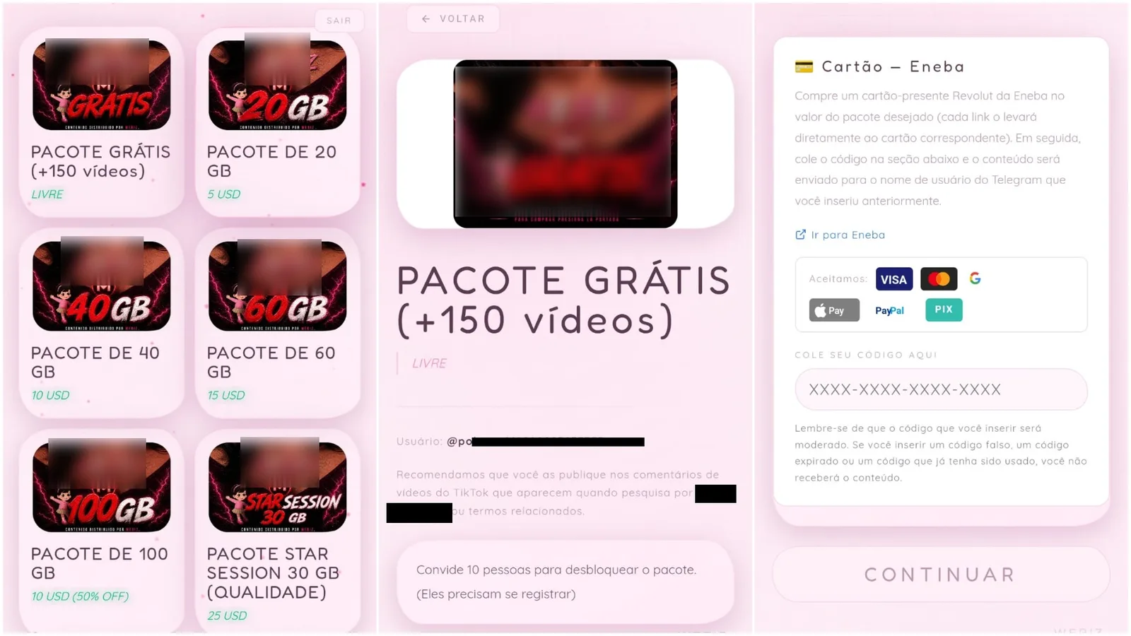 TikTok direciona interessados em abuso infantil para vendas no Telegram