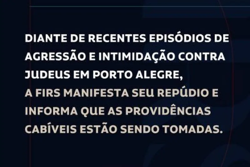 Federação Israelita do RS relata dois episódios de antissemitismo em Porto Alegre