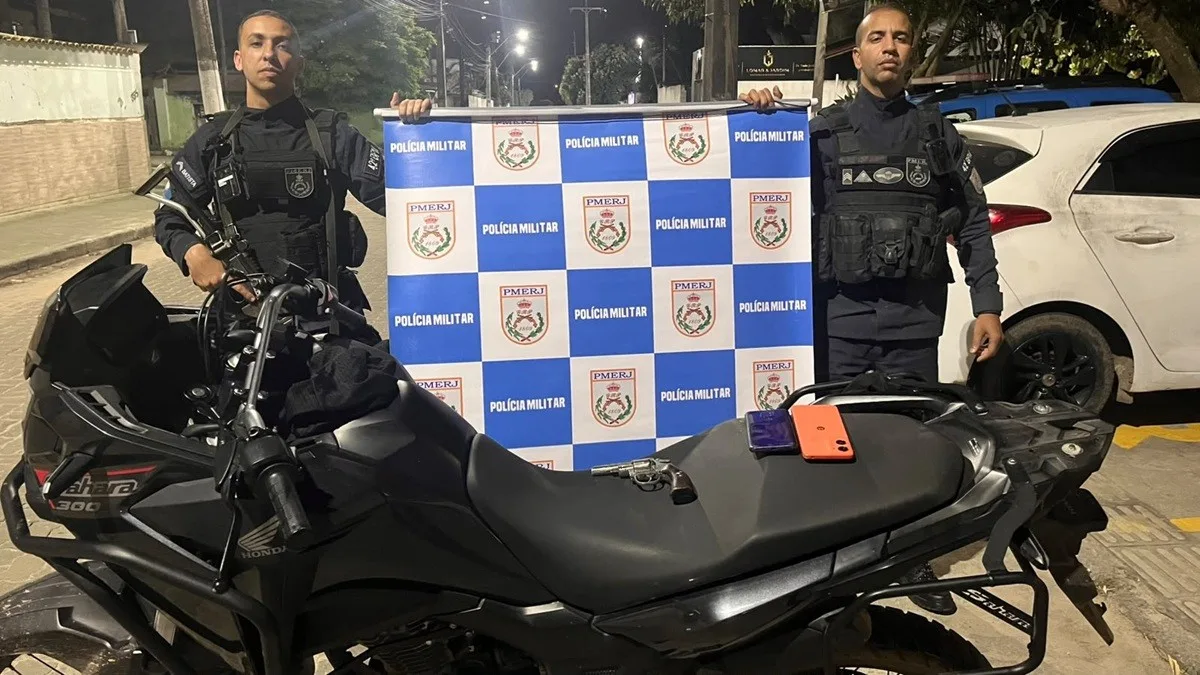 Polícia prende suspeito de roubo após localizar moto acidentada em Iguaba Grande