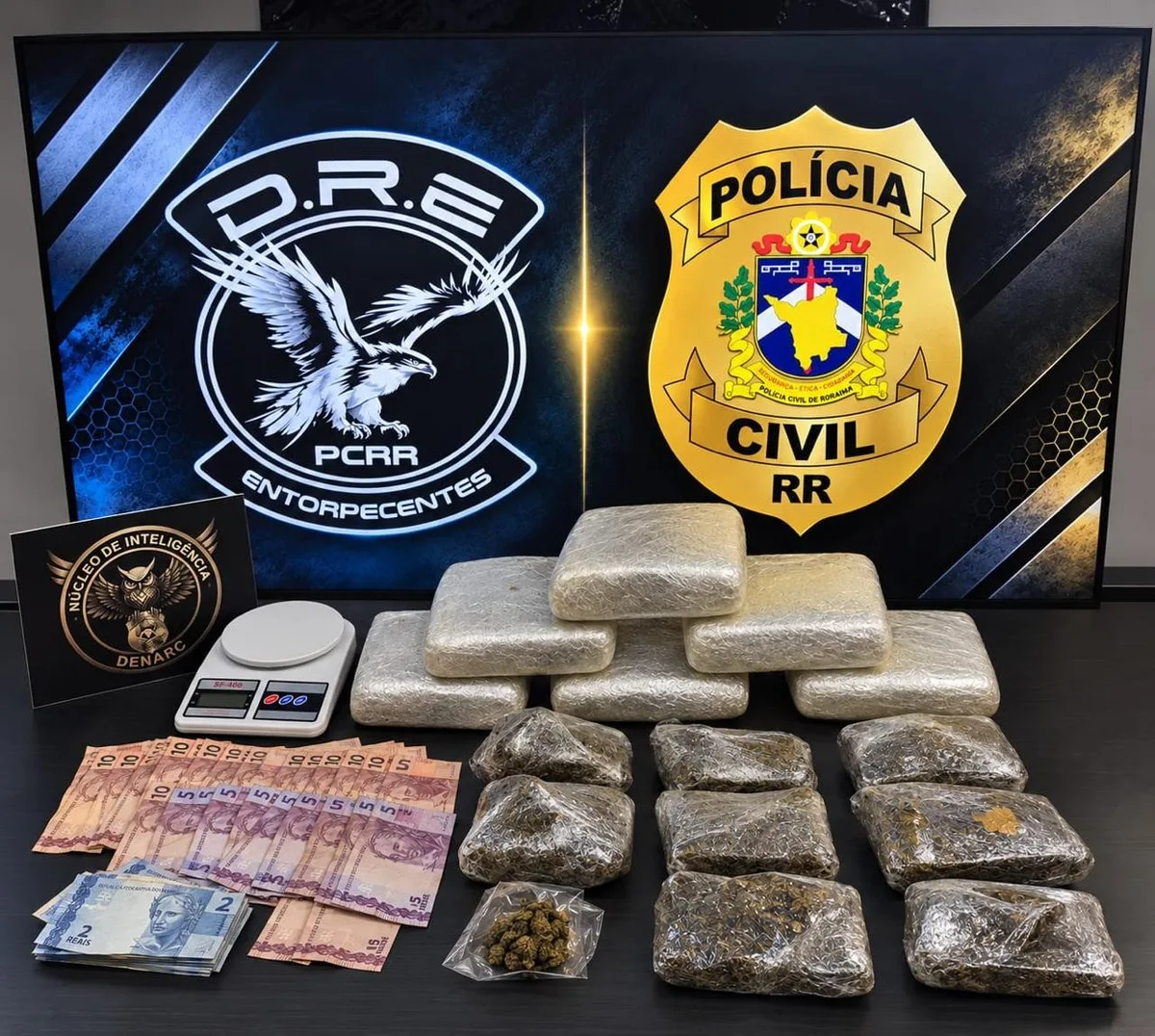 Operação apreende skunk em bolsa e apartamento de casal em Boa Vista