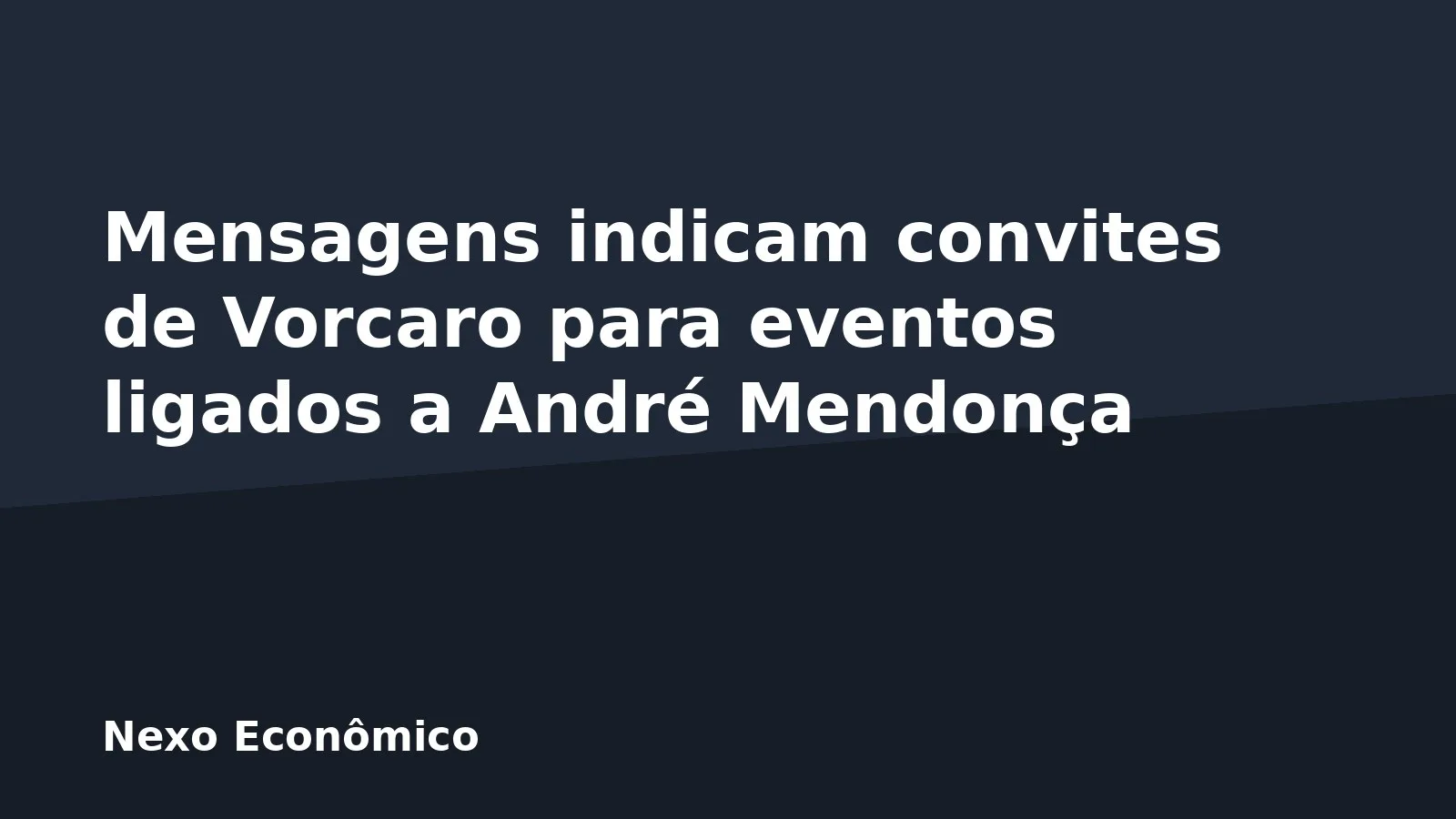 Mensagens indicam convites de Vorcaro para eventos ligados a André Mendonça