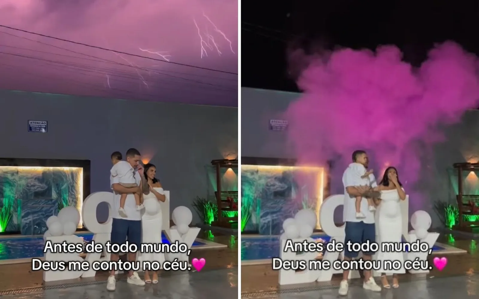 Vídeo de revelação de bebê supera 4 milhões de visualizações no Instagram