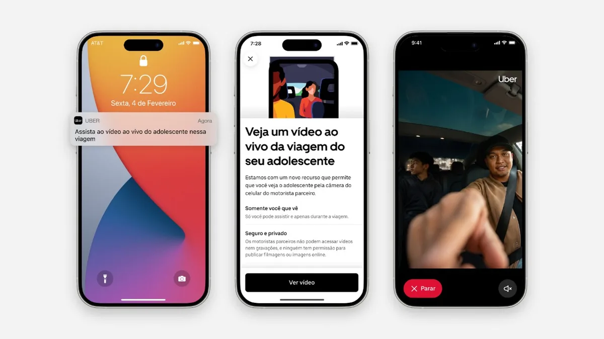 Uber começa a oferecer vídeo ao vivo em viagens de adolescentes