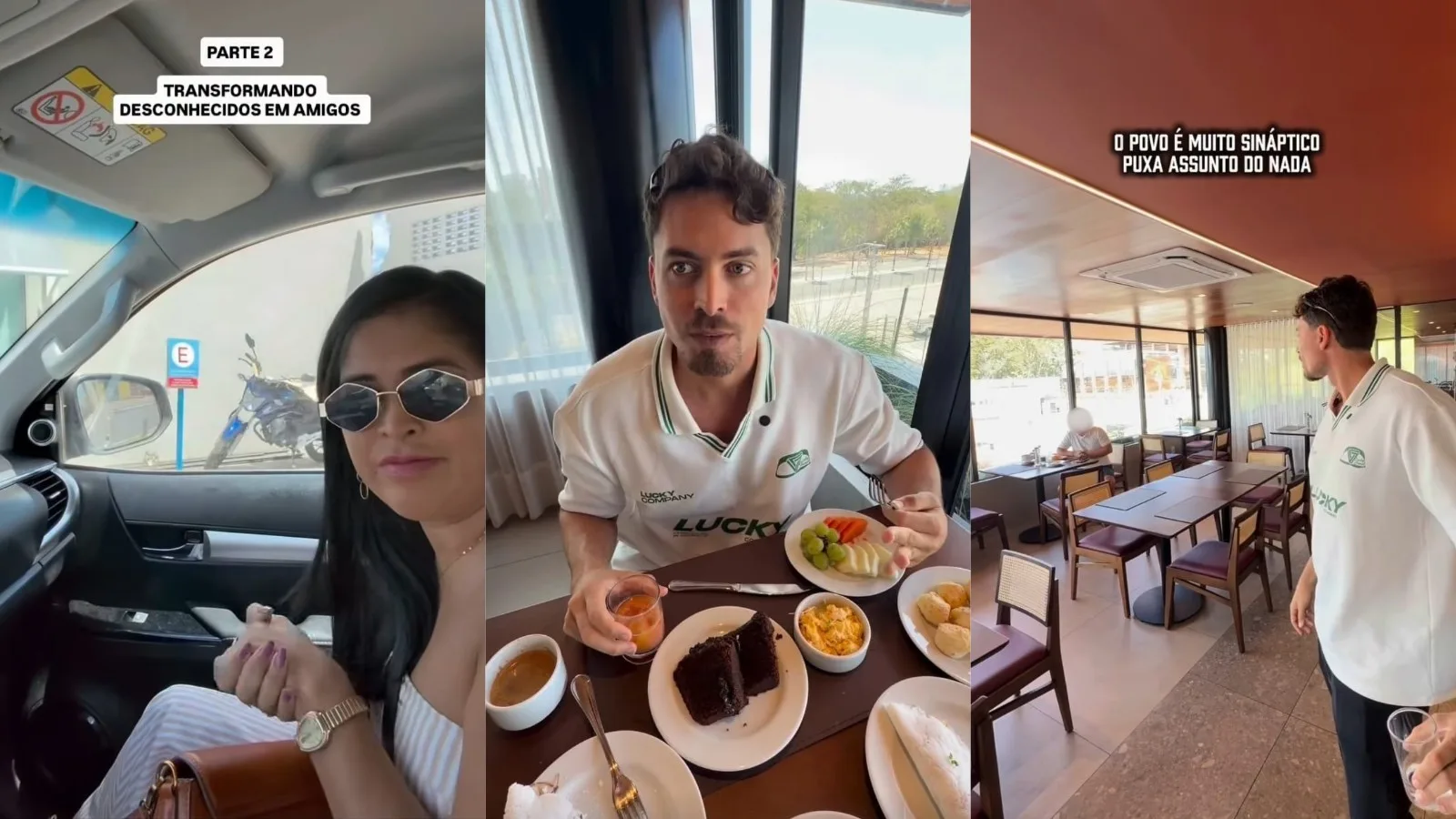 Influenciador convida desconhecida para almoço e prova Maria Isabel no Piauí