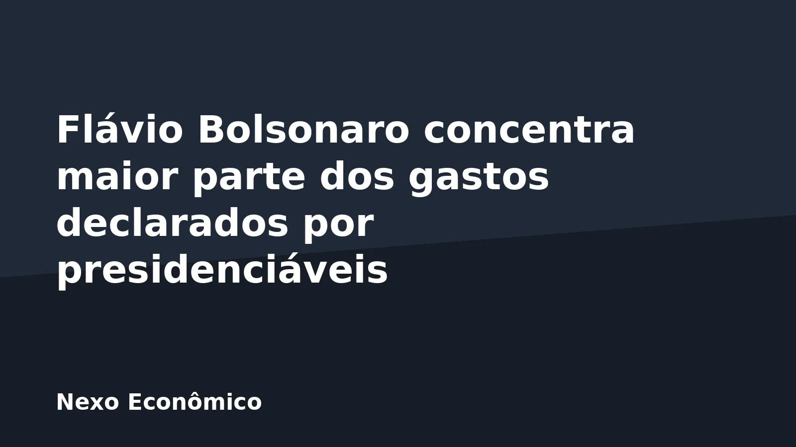 Flávio Bolsonaro concentra maior parte dos gastos declarados por presidenciáveis