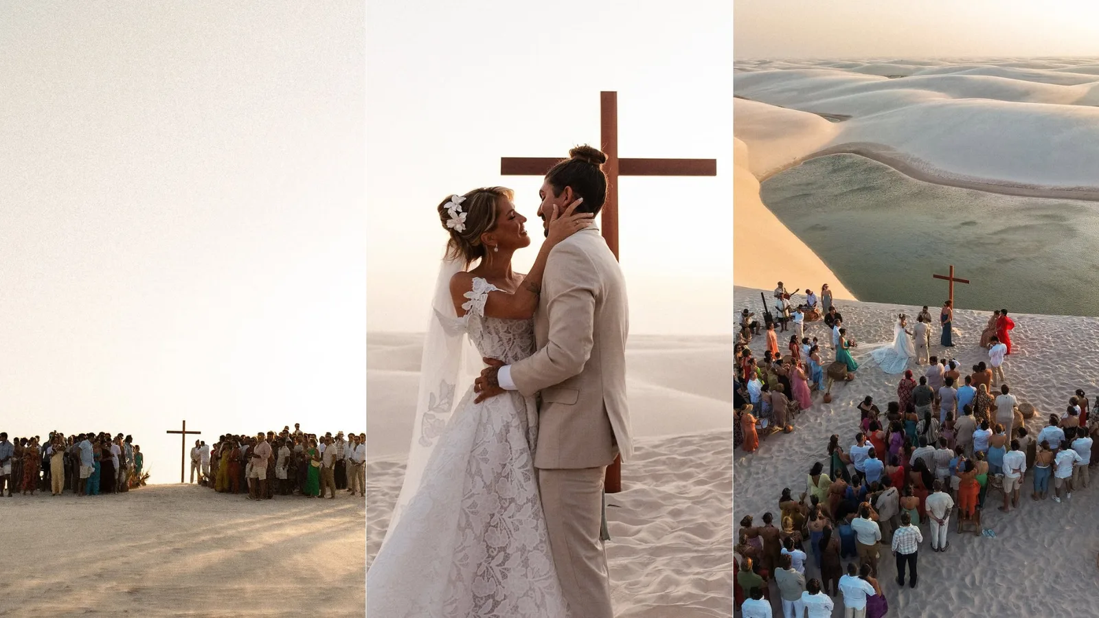 Casal celebra casamento nas dunas dos Lençóis Maranhenses