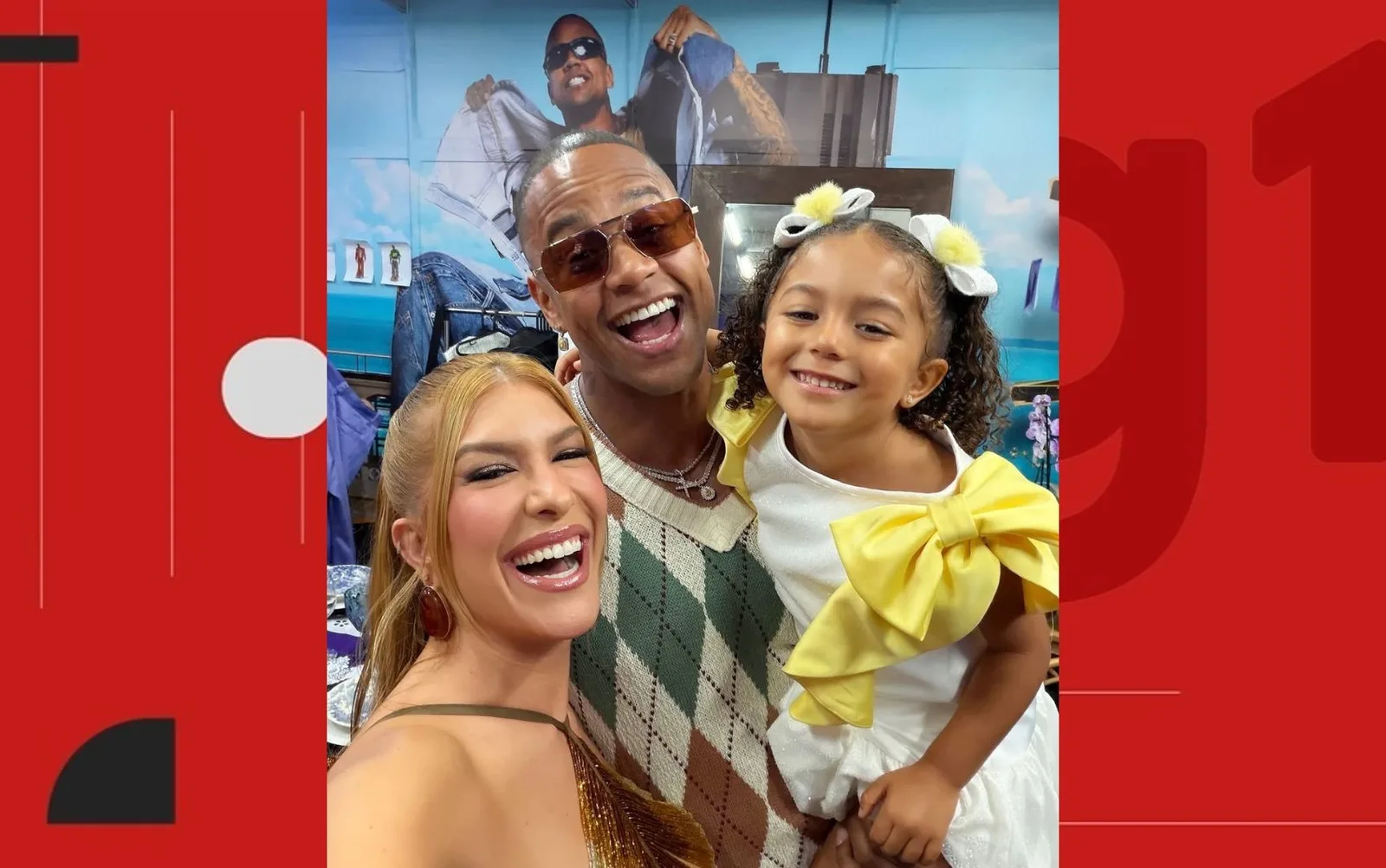 Léo Santana e Lore Improta comemoram aniversário de 5 anos de Liz