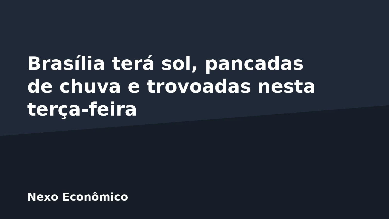 Brasília terá sol, pancadas de chuva e trovoadas nesta terça-feira