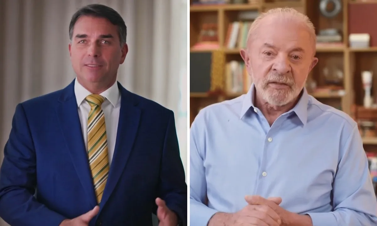 Propaganda eleitoral opõe Flávio e Lula em meio a crise envolvendo Moraes