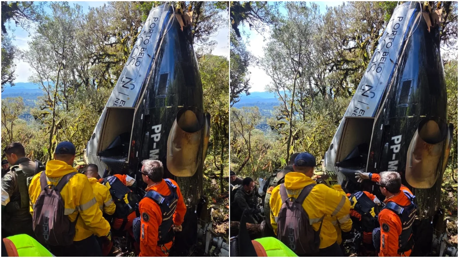 Investigação apura se mau tempo contribuiu para queda de helicóptero em SC