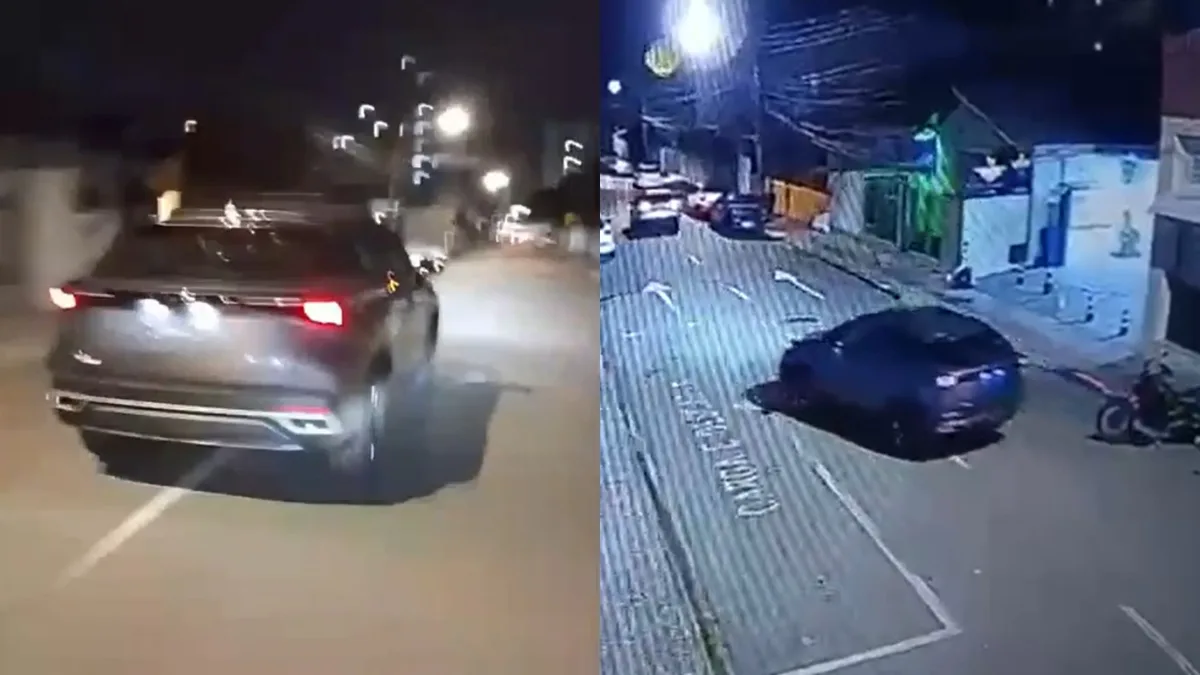 Crianças e adolescente furtam carro e batem em motocicleta em Florianópolis