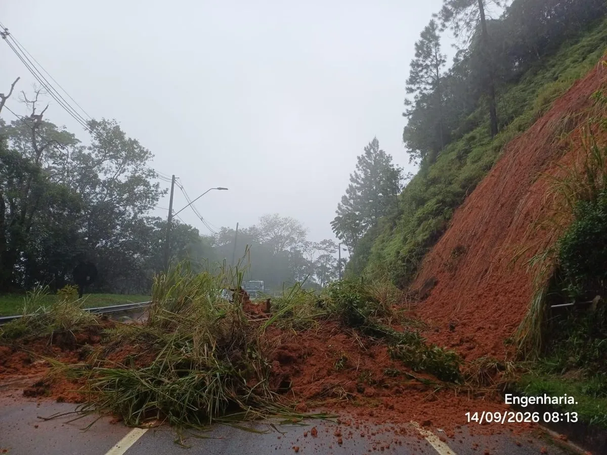 Chuvas provocam terceira interdição da Serra Antiga da Tamoios em cinco dias