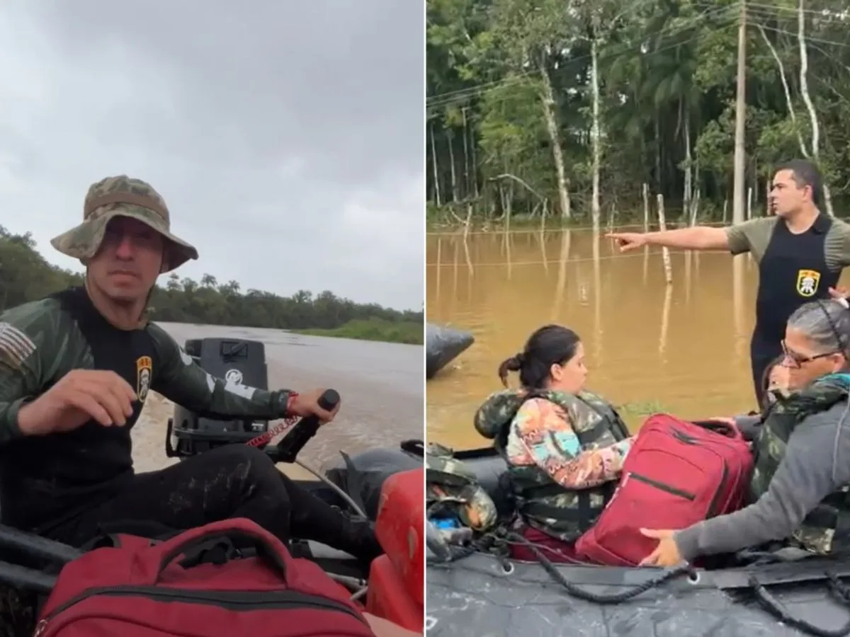 Dez pessoas são resgatadas após enchente em Iguape, no litoral paulista