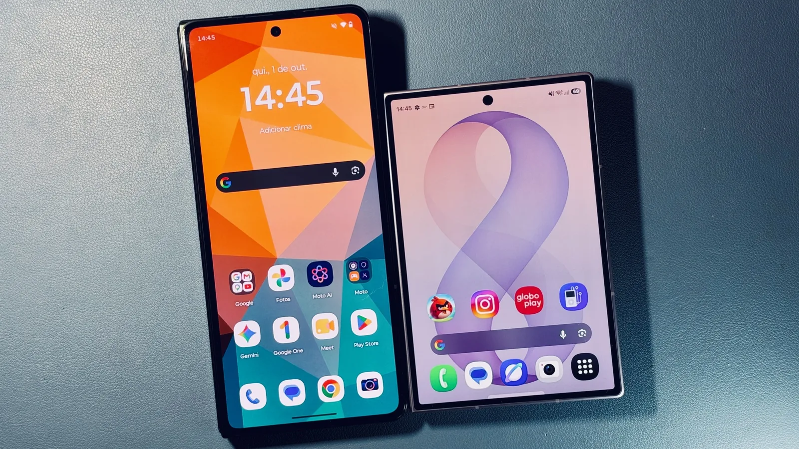 Razr Fold e Galaxy Z Fold8 mostram diferenças em tela, câmera e bateria