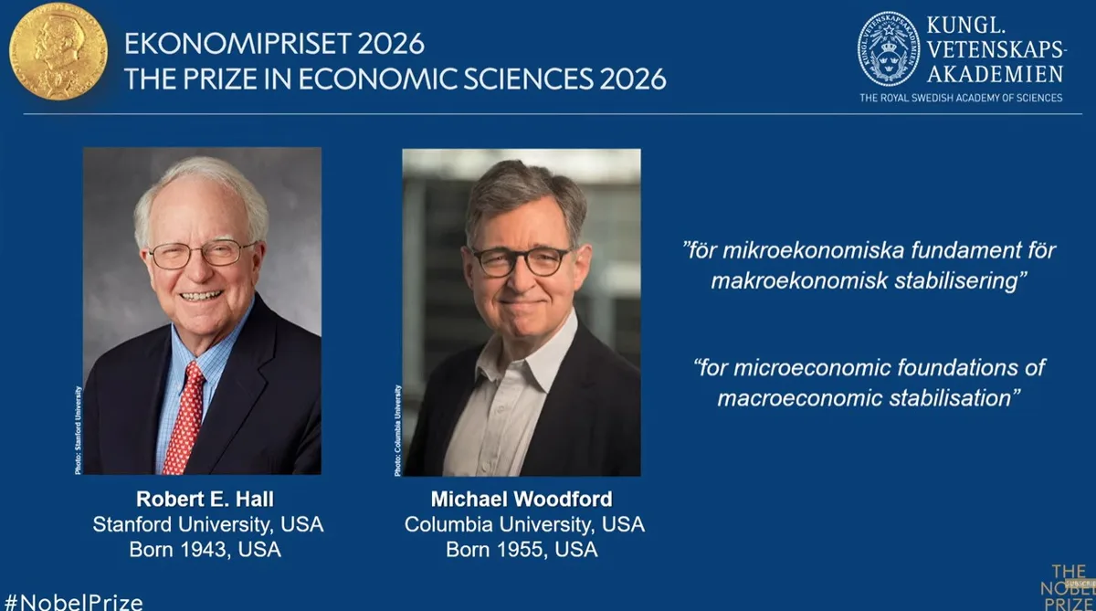 Nobel de Economia de 2026 premia estudos sobre estabilidade econômica