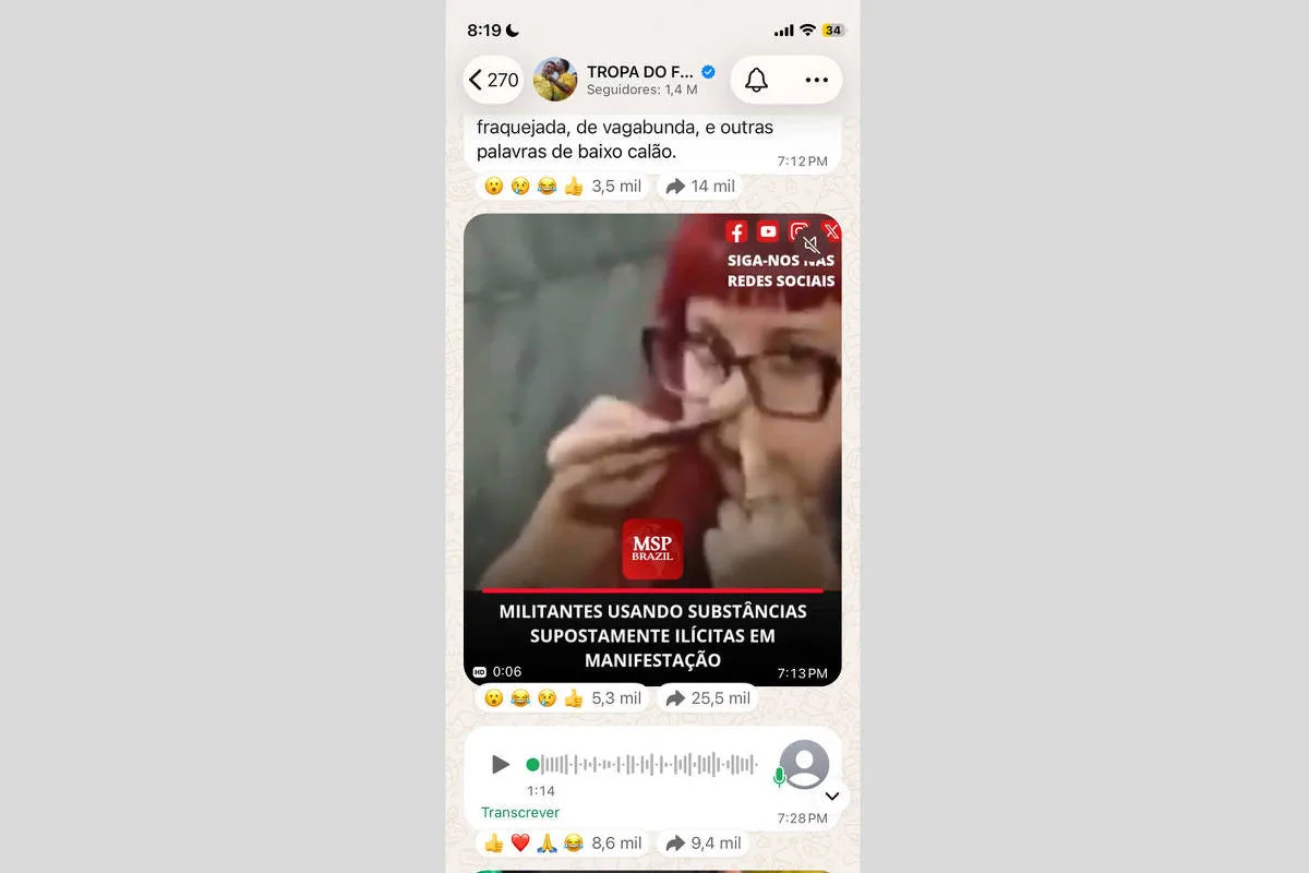 Canal de Flávio compartilha vídeo falso e falas de Lula fora de contexto