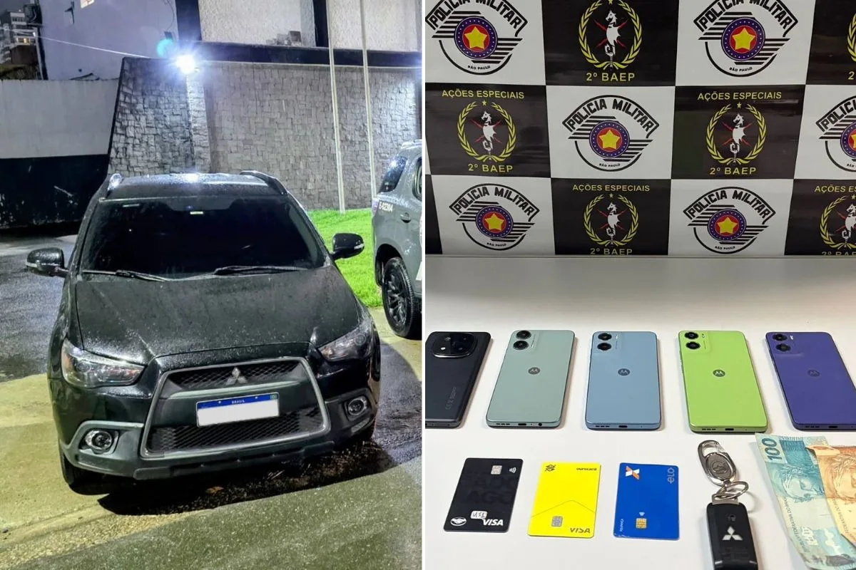 Polícia apreende celulares e cartões com suspeito de adulterar carro em Santos