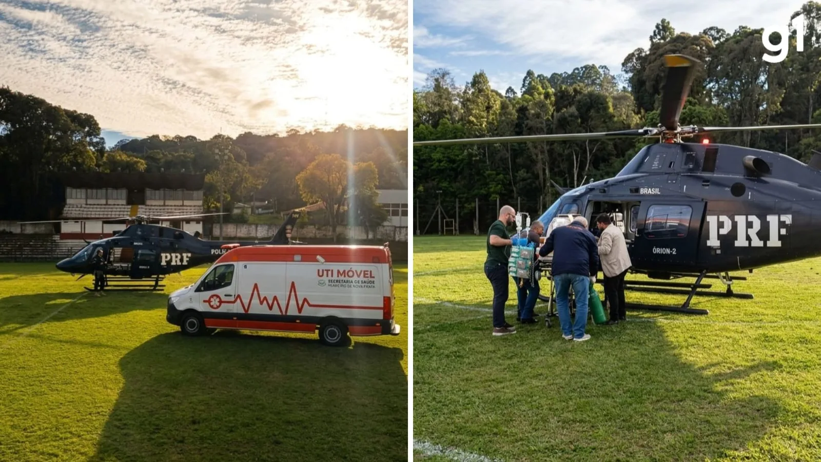 PRF leva bebê politraumatizado de Nova Prata a Caxias do Sul por via aérea