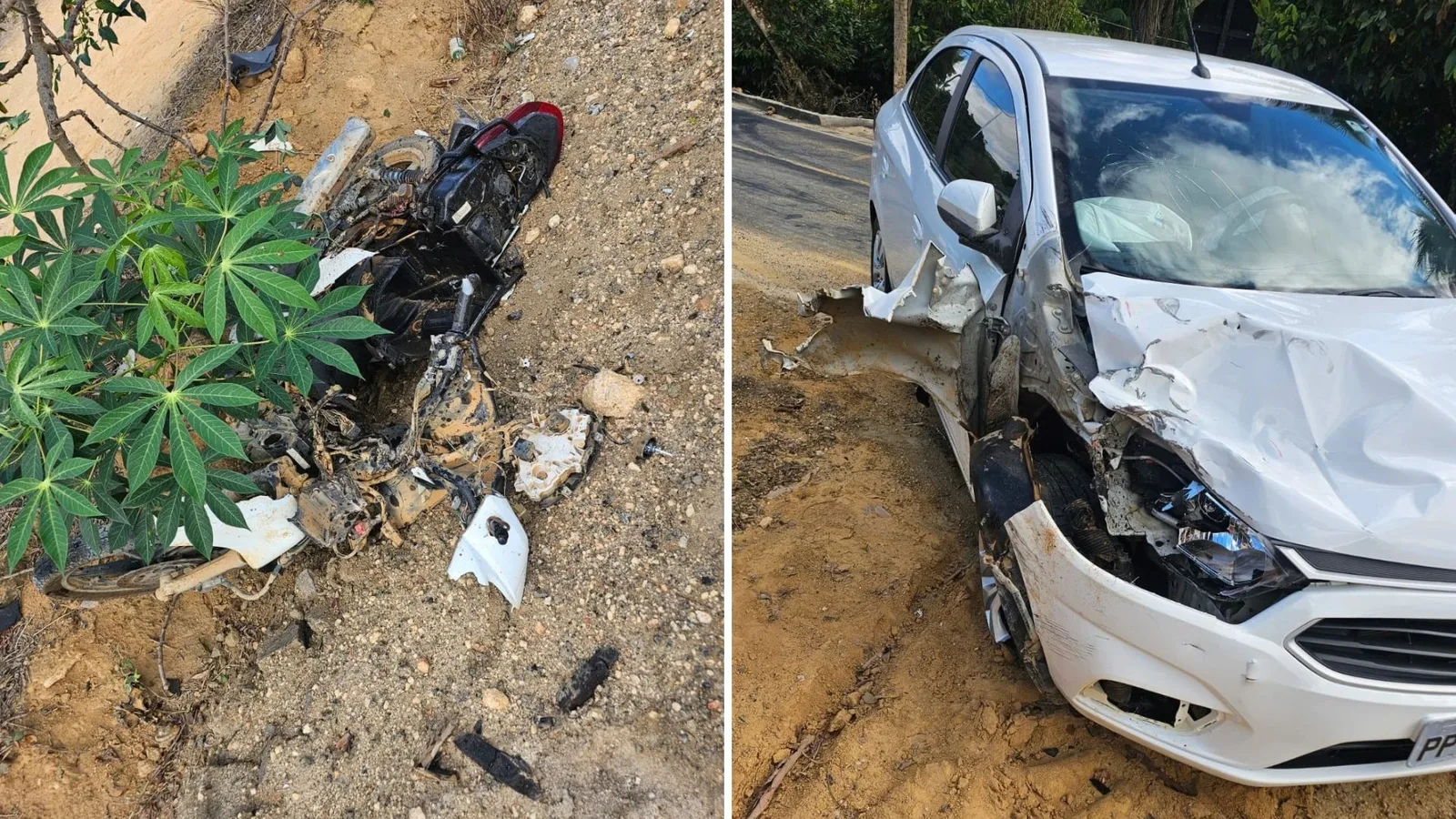 Jovem de 24 anos morre em colisão entre carro e moto no Espírito Santo