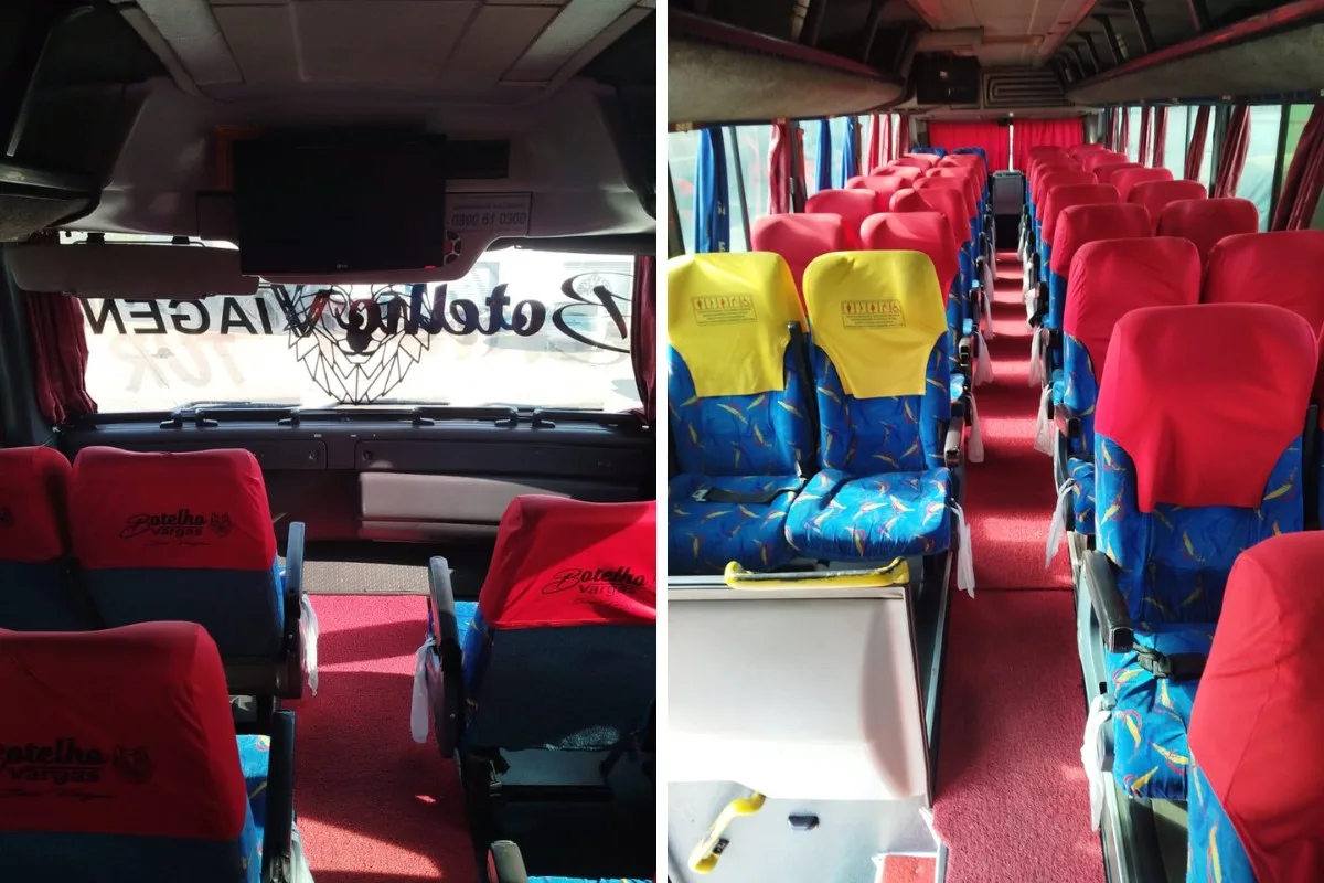 Ônibus de romeiros que tombou em Cruzeiro tinha dois andares e pneu careca
