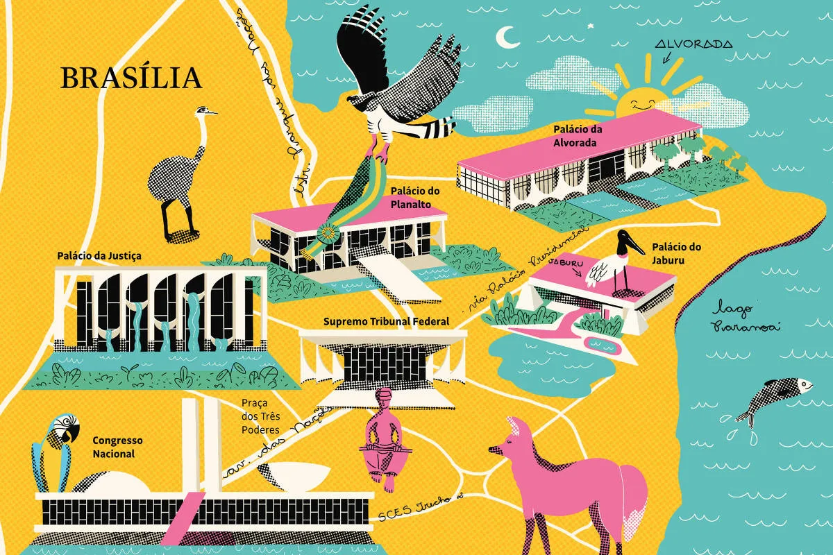 Brasília reúne os principais palácios e instituições do poder nacional