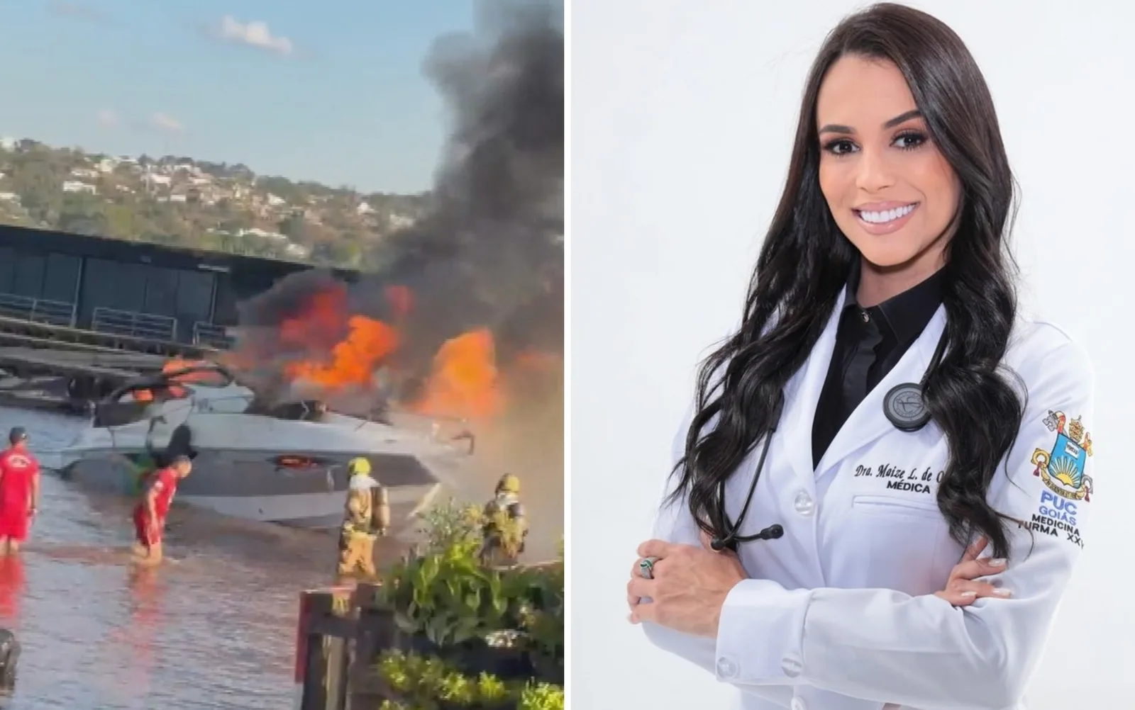 Médica ferida em explosão de lancha tem melhora em rins e pulmões