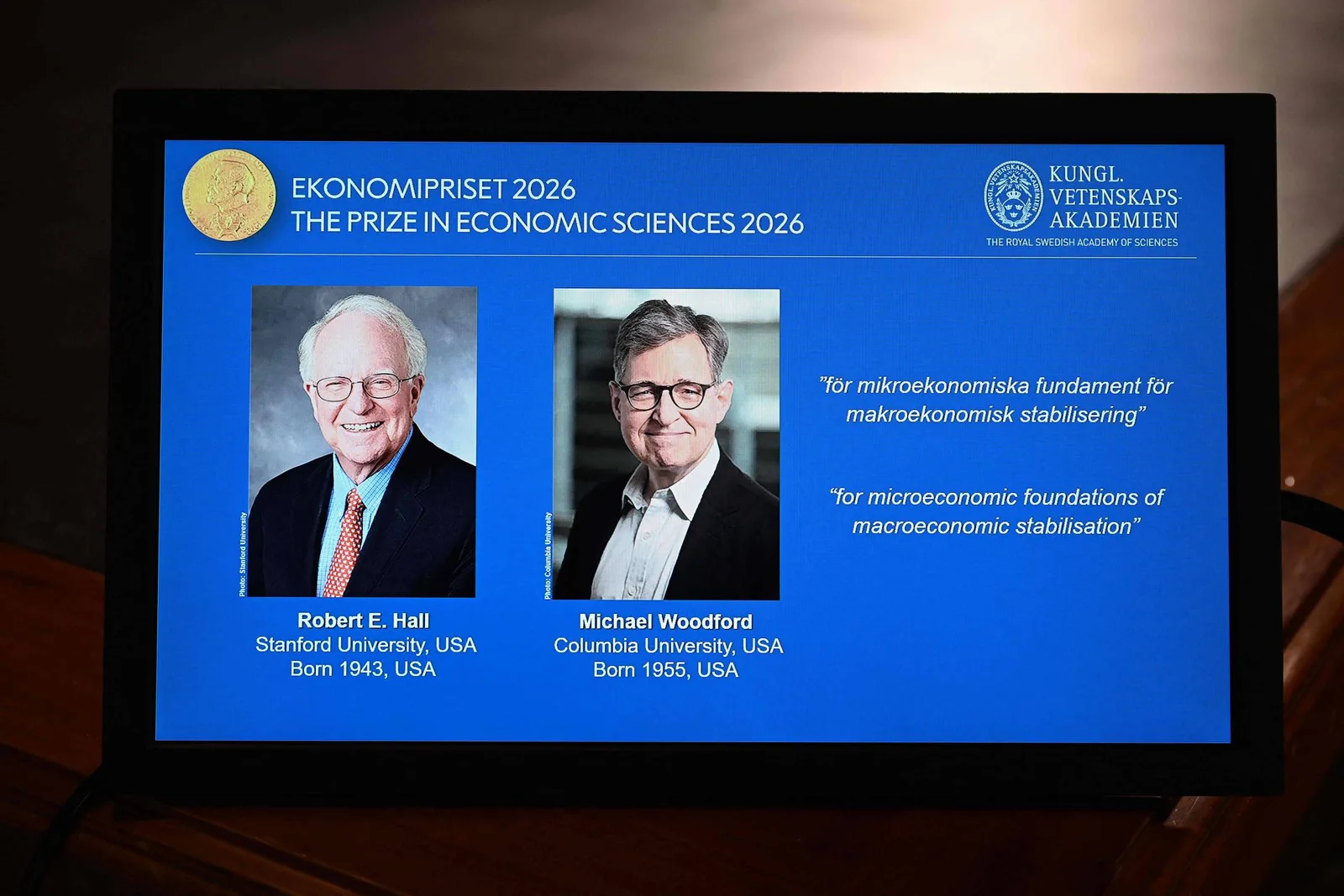 Hall e Woodford ganham Nobel por estudos sobre consumo e política monetária