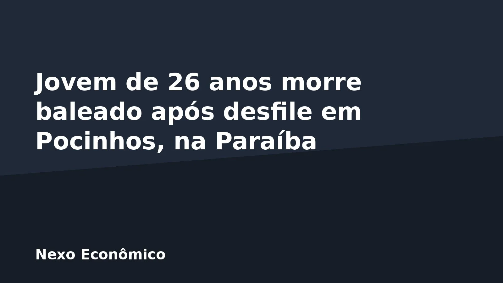 Jovem de 26 anos morre baleado após desfile em Pocinhos, na Paraíba