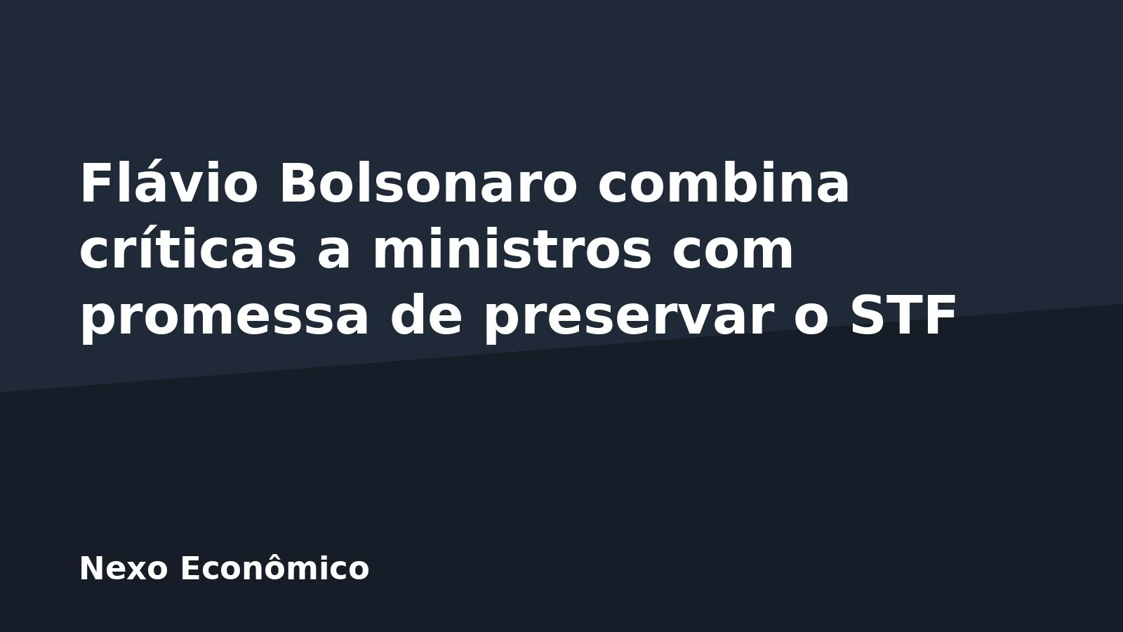 Flávio Bolsonaro combina críticas a ministros com promessa de preservar o STF