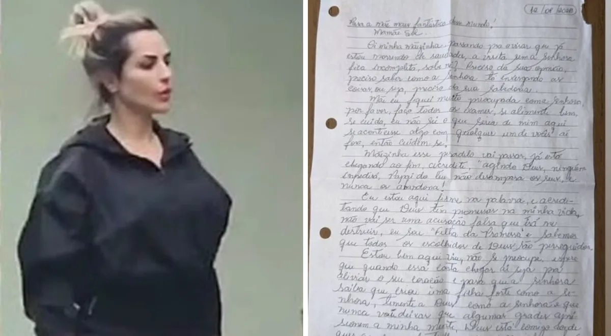 Deolane Bezerra envia carta à mãe e diz estar bem na prisão