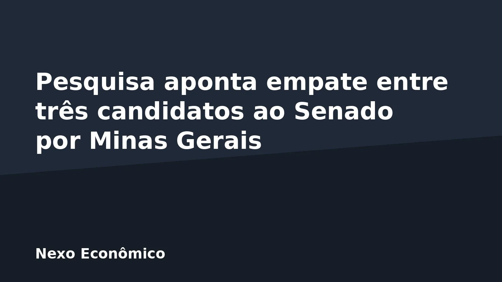 Pesquisa aponta empate entre três candidatos ao Senado por Minas Gerais