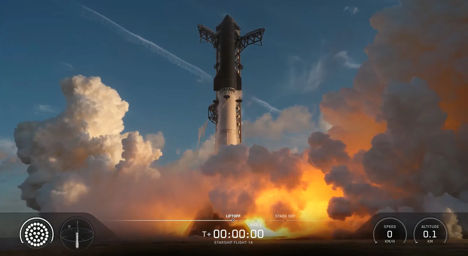 Starship faz 14º voo e inicia missão com até seis voltas na Terra