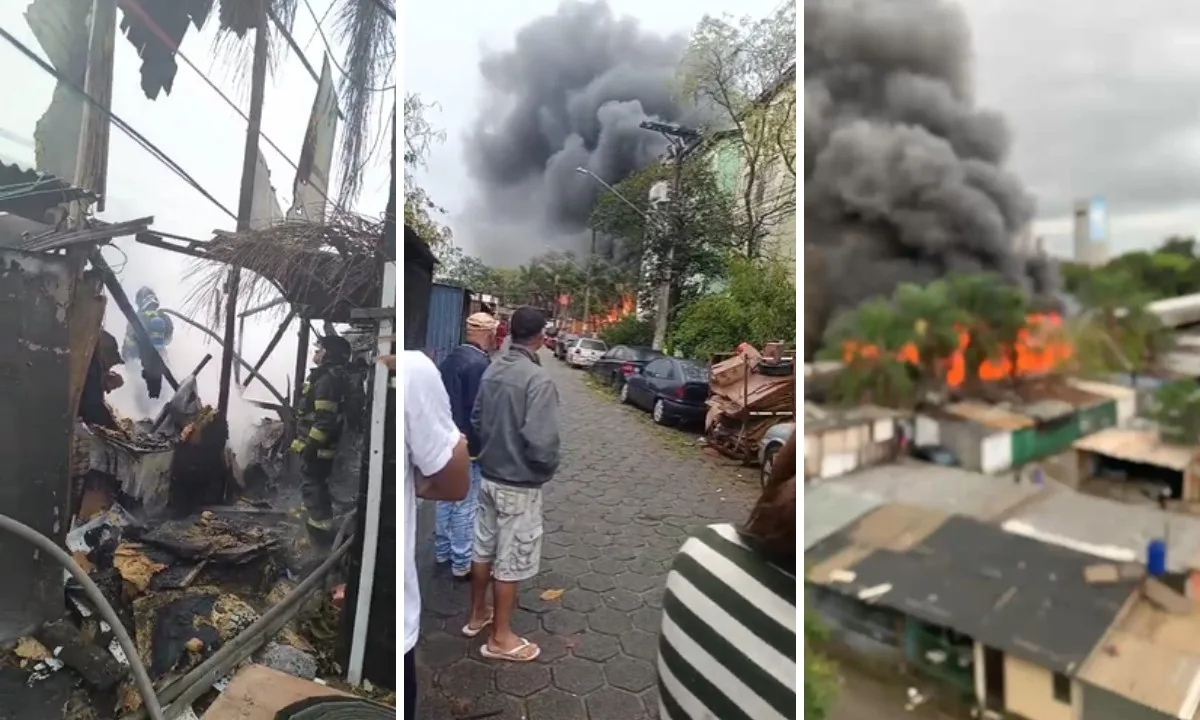 Incêndio destrói até 30 barracos em comunidade na Zona Norte de São Paulo
