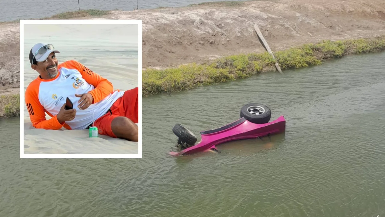 Buggy cai em canal e motorista morre no litoral do Ceará